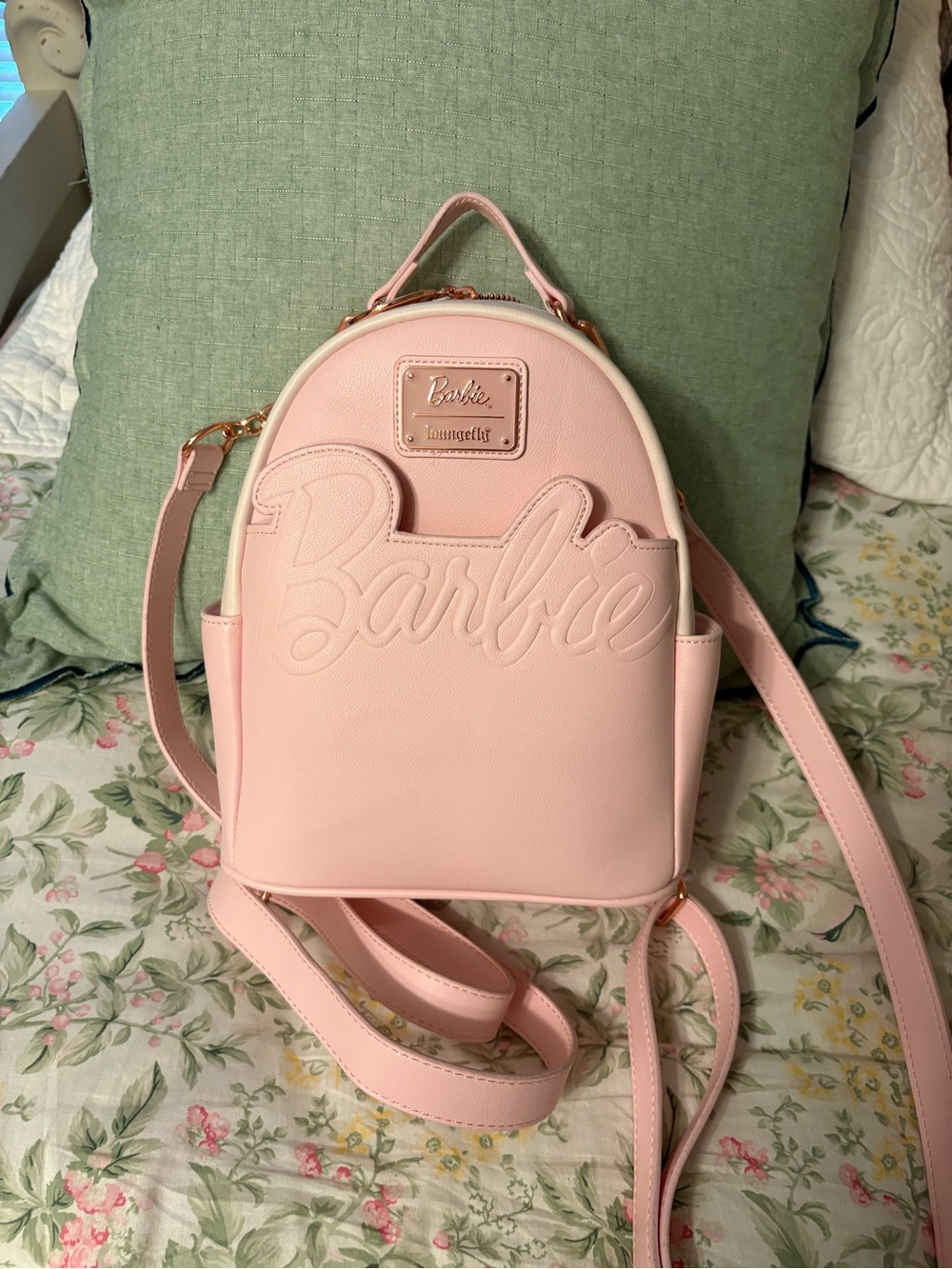 Loungefly Barbie Embossed Pink Mini Backpack